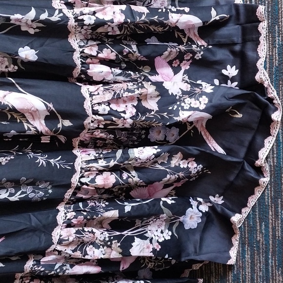 Nwt Rachel Zoe Black Floral Maxi Skirt - Picture 4 of 17